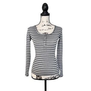 SHEIN Striped Button Front Top